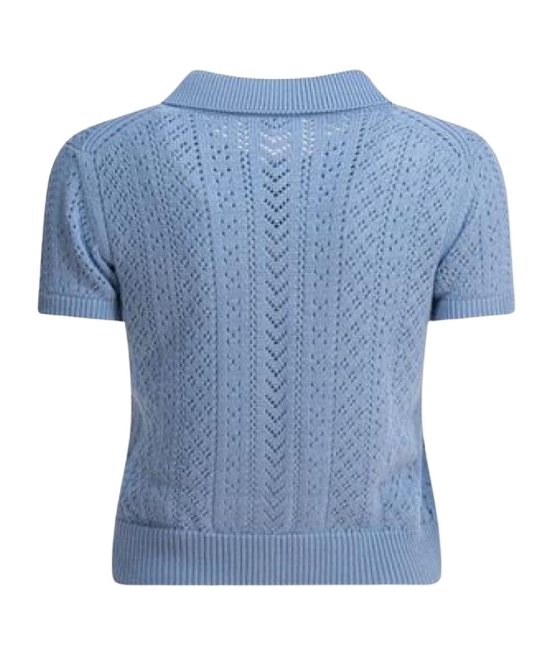 CELINE Голубая хлопковая жилетка, фото 3