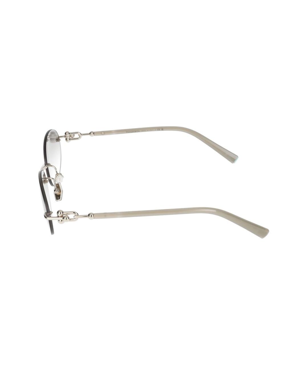 TIFFANY&CO Золотые металлические солнцезащитные очки, фото 3