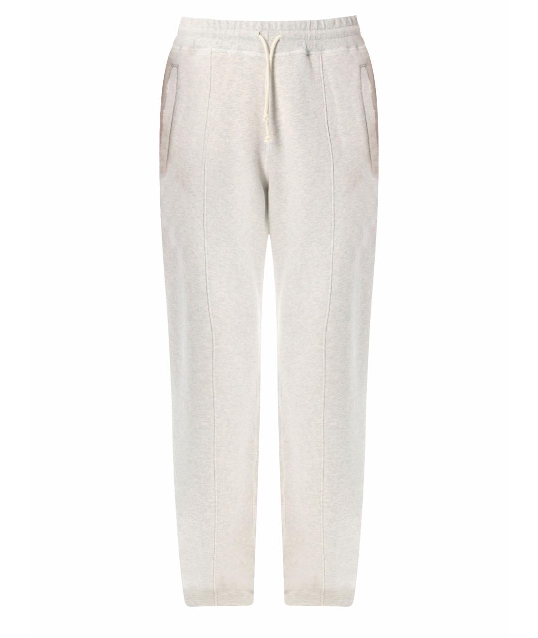 GOLDEN GOOSE DELUXE BRAND Серые хлопковые прямые брюки, фото 1