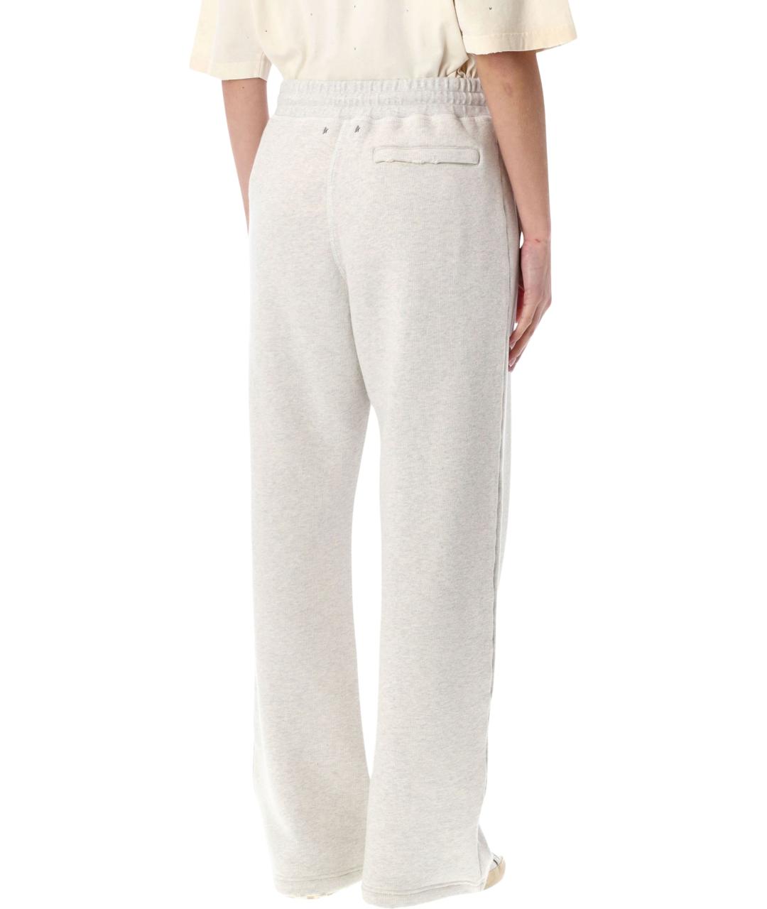 GOLDEN GOOSE DELUXE BRAND Серые хлопковые прямые брюки, фото 2