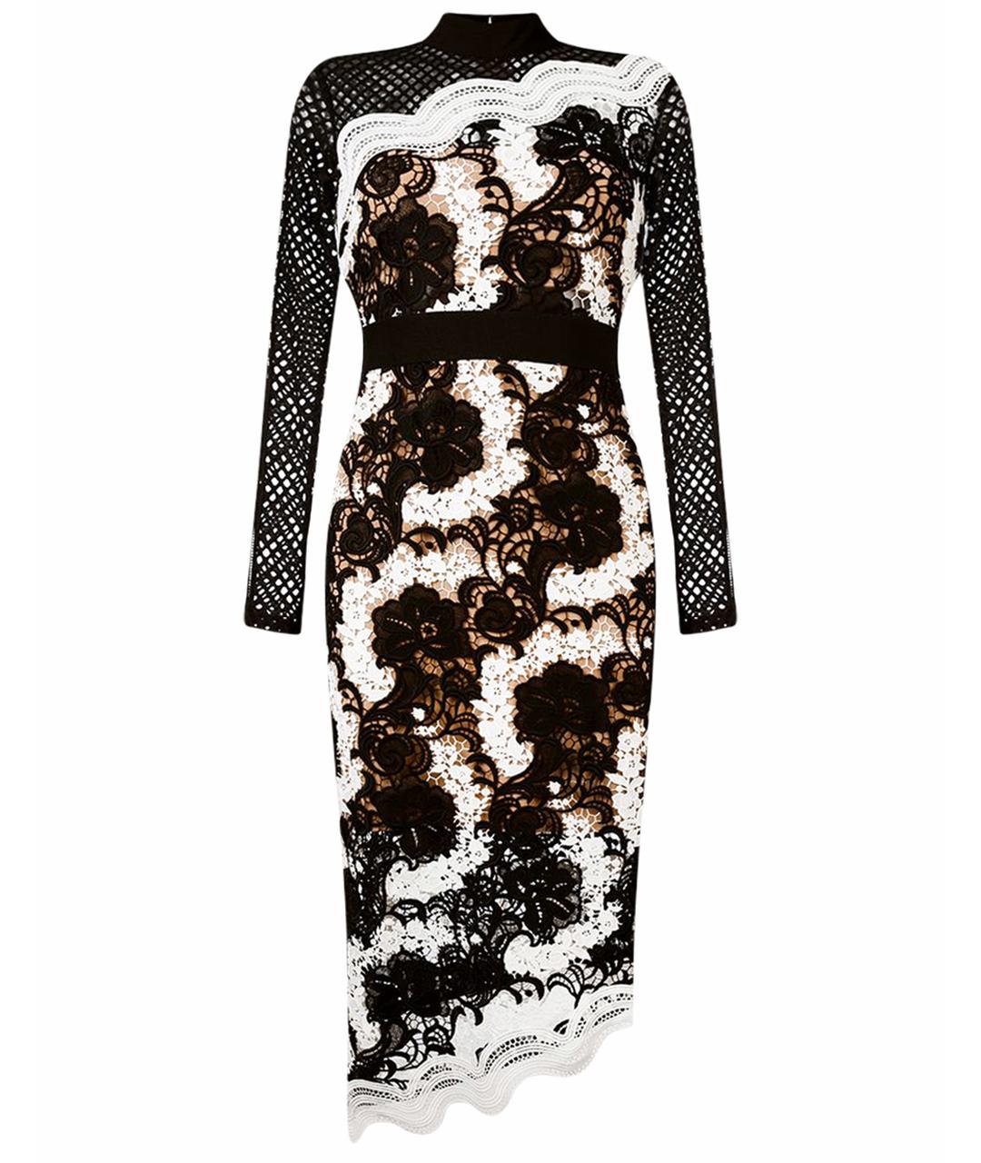 SELF-PORTRAIT Черное кружевное коктейльное платье, фото 1