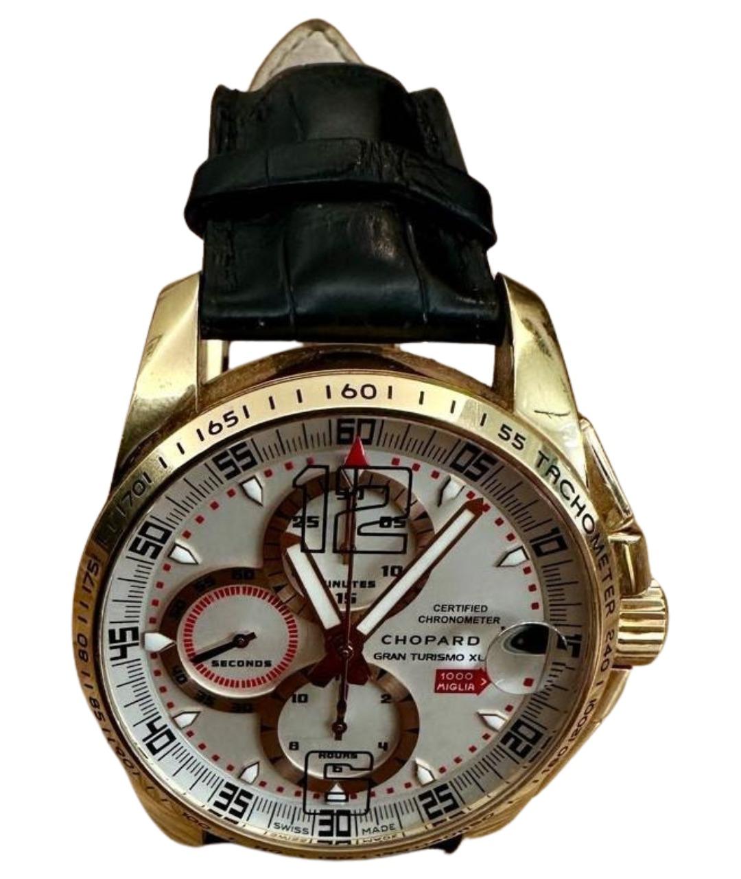 CHOPARD Черные часы из желтого золота, фото 1