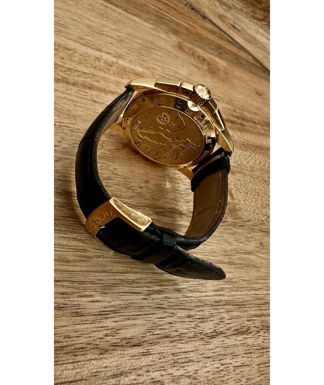 CHOPARD Черные часы из желтого золота, фото 3