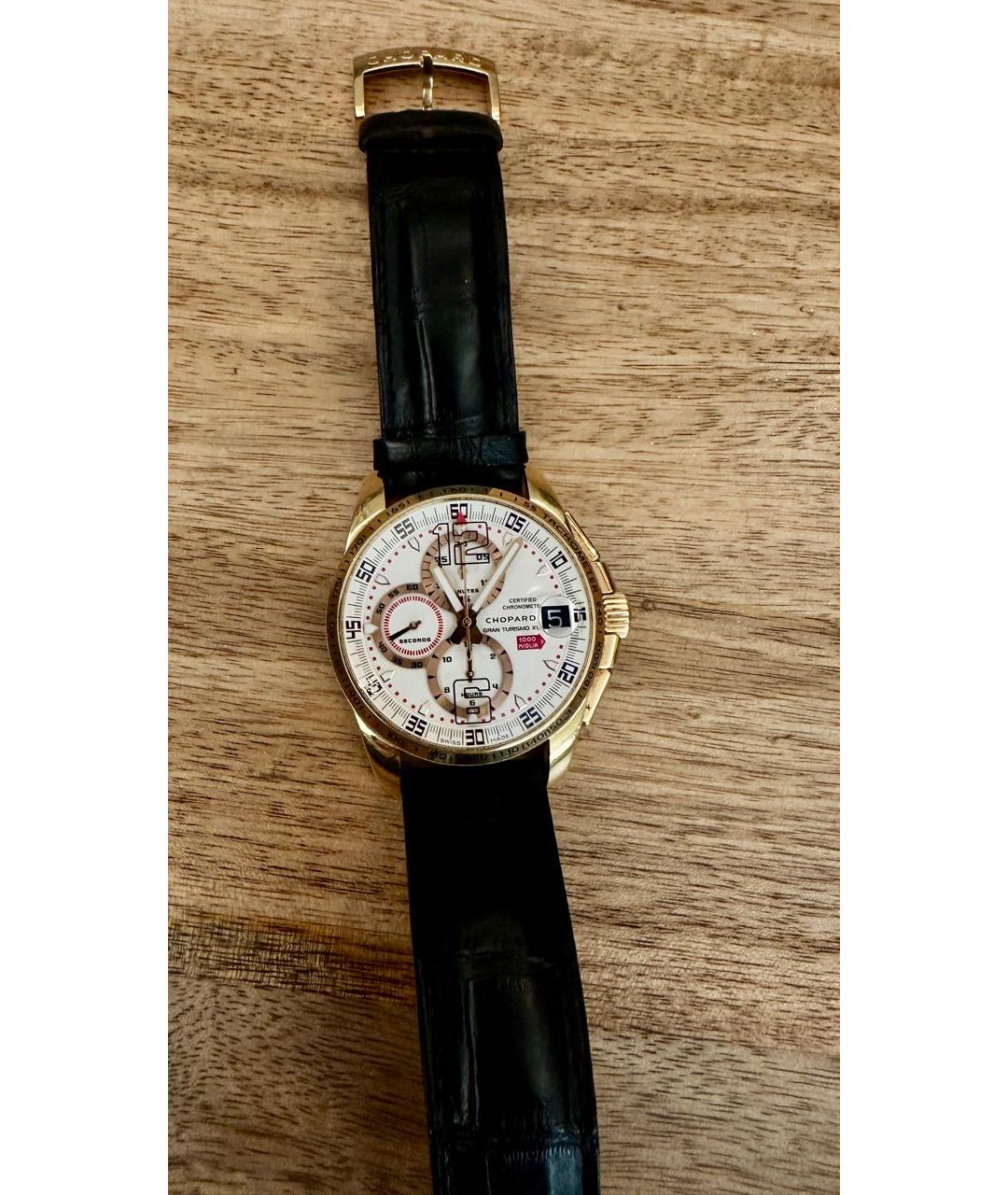 CHOPARD Черные часы из желтого золота, фото 2