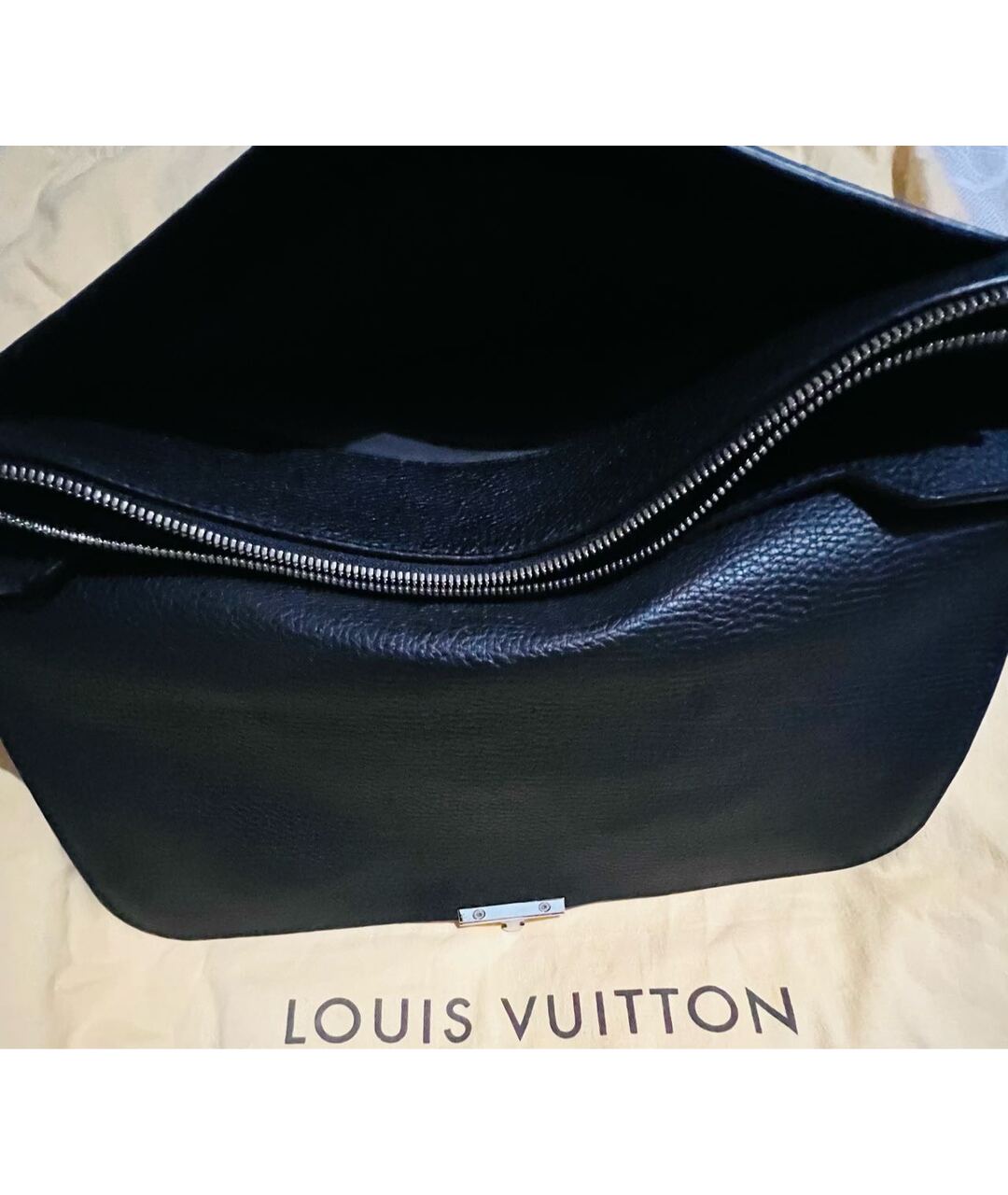 LOUIS VUITTON PRE-OWNED Черный кожаный портфель, фото 7