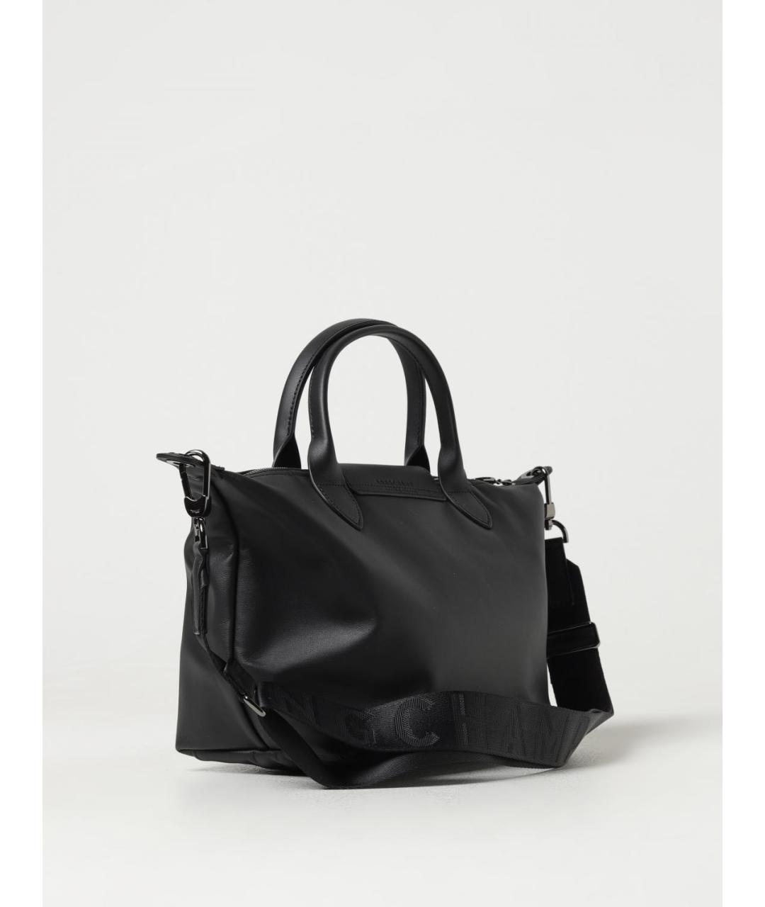 LONGCHAMP Черная кожаная сумка тоут, фото 2