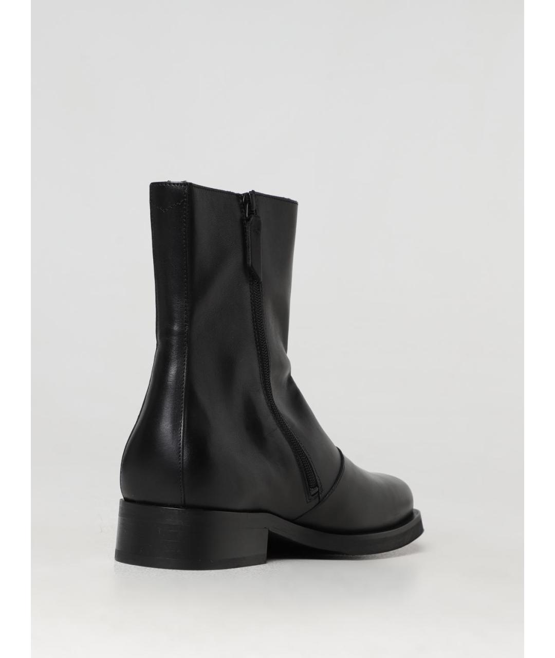 OUR LEGACY Черные кожаные высокие ботинки, фото 3
