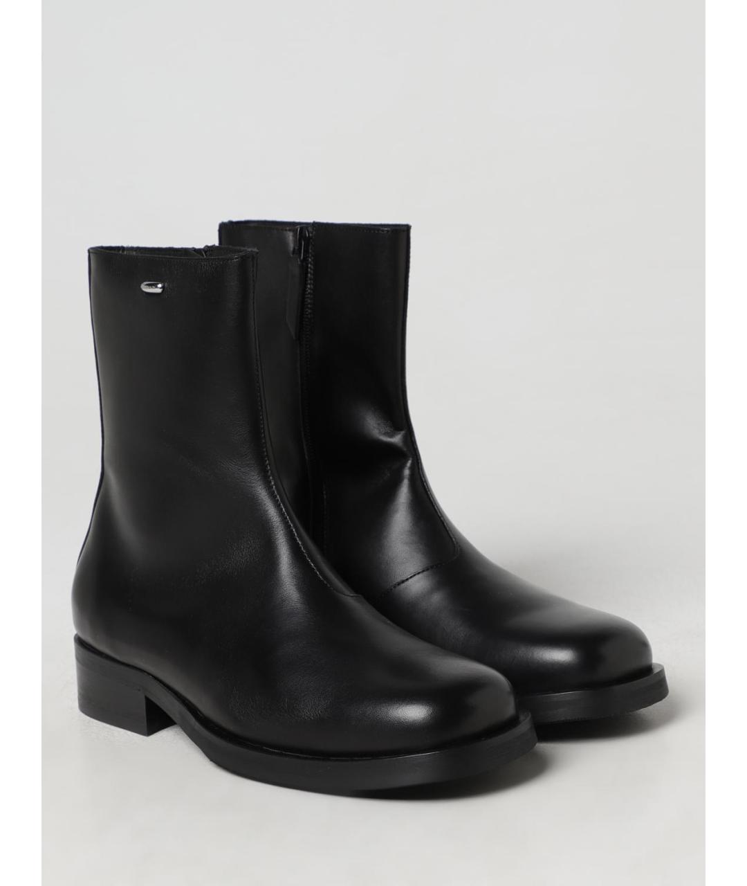 OUR LEGACY Черные кожаные высокие ботинки, фото 2