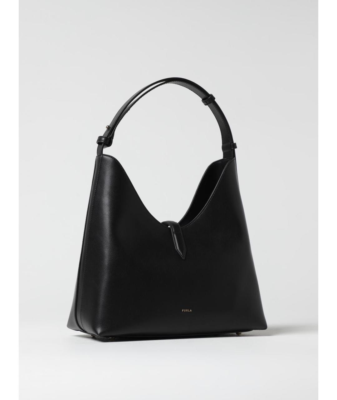 FURLA Черная кожаная сумка через плечо, фото 2