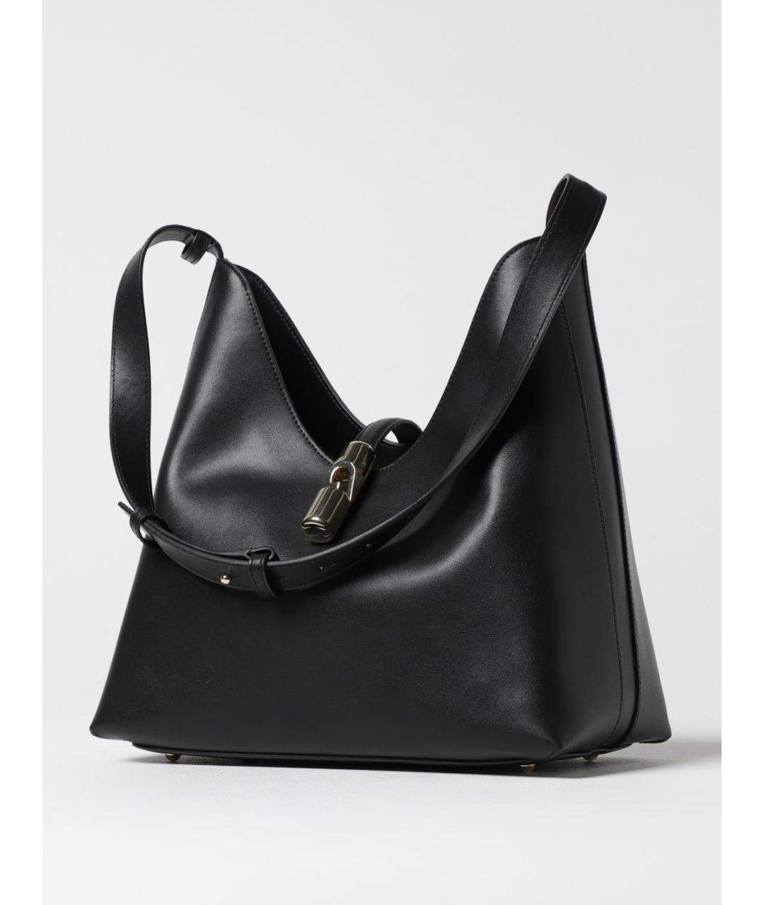 FURLA Черная кожаная сумка через плечо, фото 3