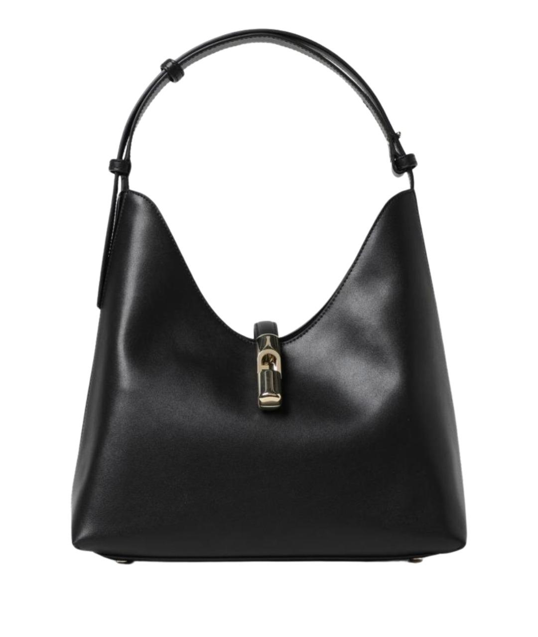 FURLA Черная кожаная сумка через плечо, фото 1