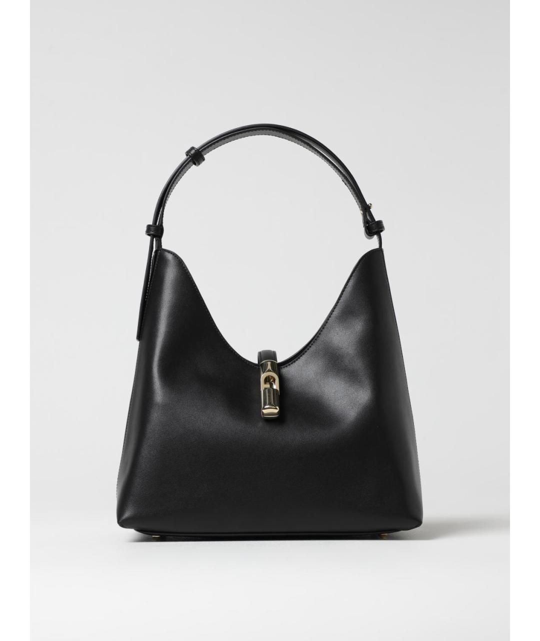 FURLA Черная кожаная сумка через плечо, фото 5