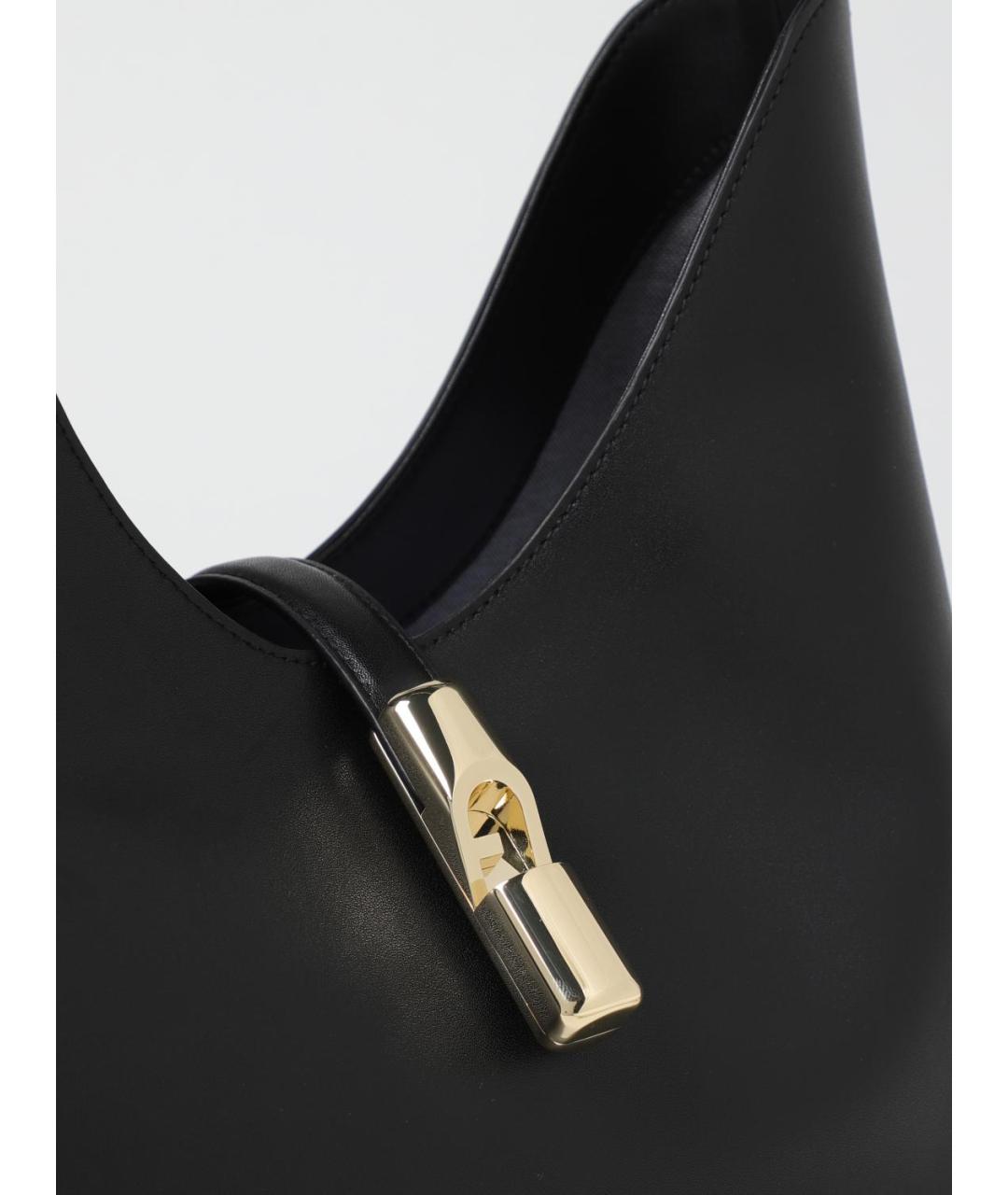 FURLA Черная кожаная сумка через плечо, фото 4