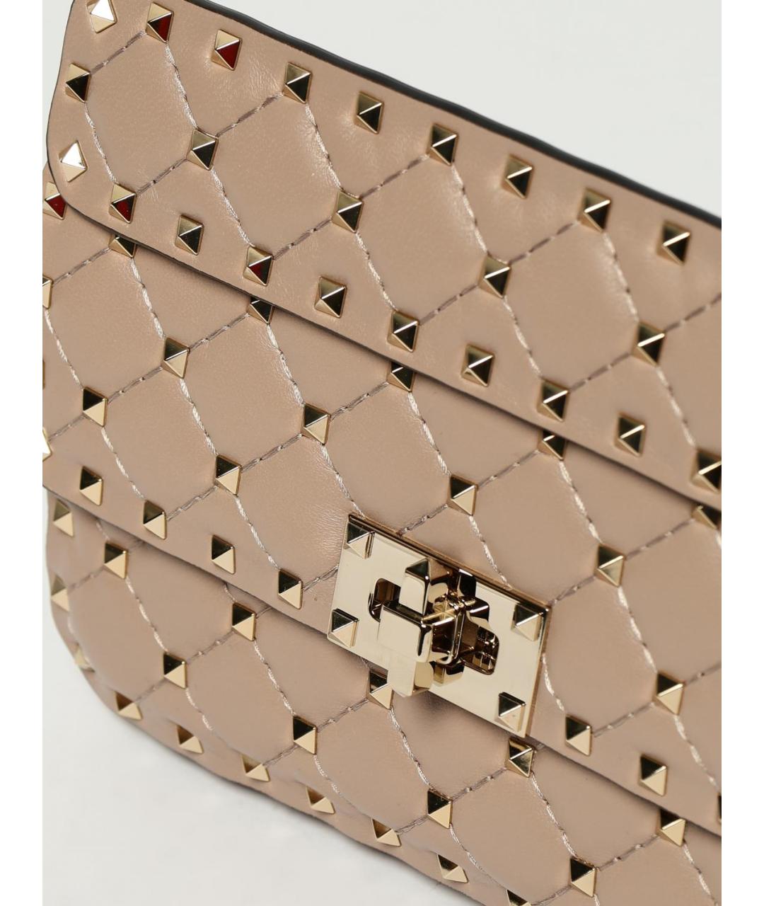 VALENTINO Бежевая кожаная сумка через плечо, фото 4