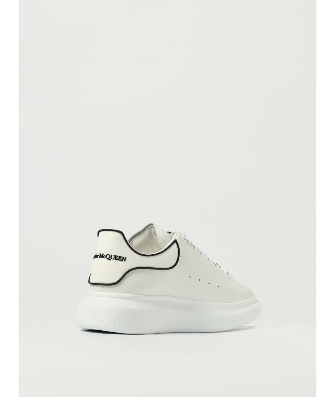 ALEXANDER MCQUEEN Белые кожаные низкие кроссовки / кеды, фото 3