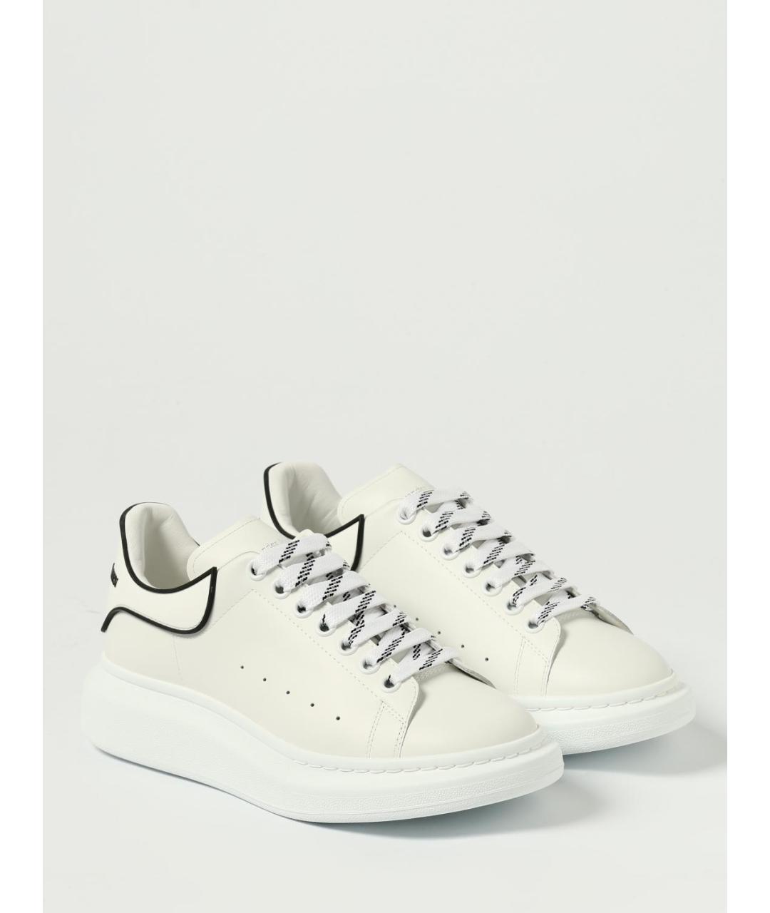 ALEXANDER MCQUEEN Белые кожаные низкие кроссовки / кеды, фото 2