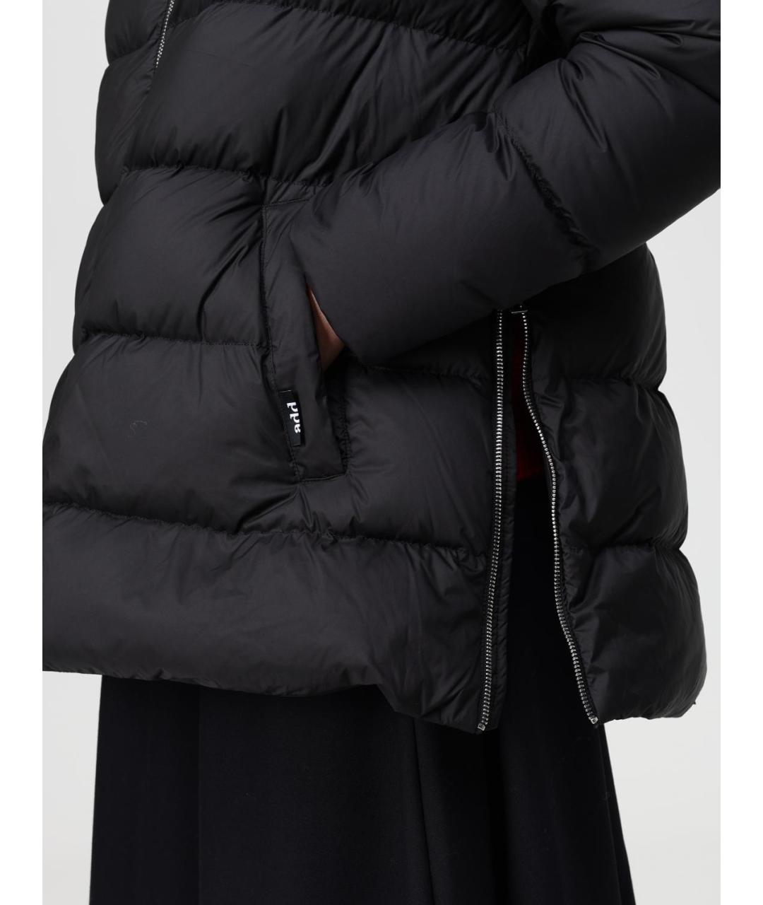 ADD Черный полиэстеровый пуховик, фото 4