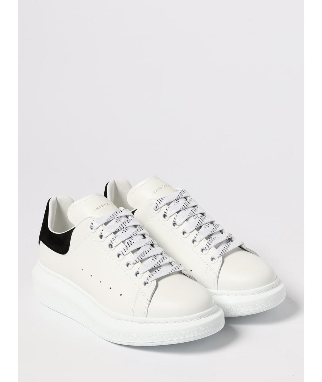 ALEXANDER MCQUEEN Белые кожаные кеды, фото 2