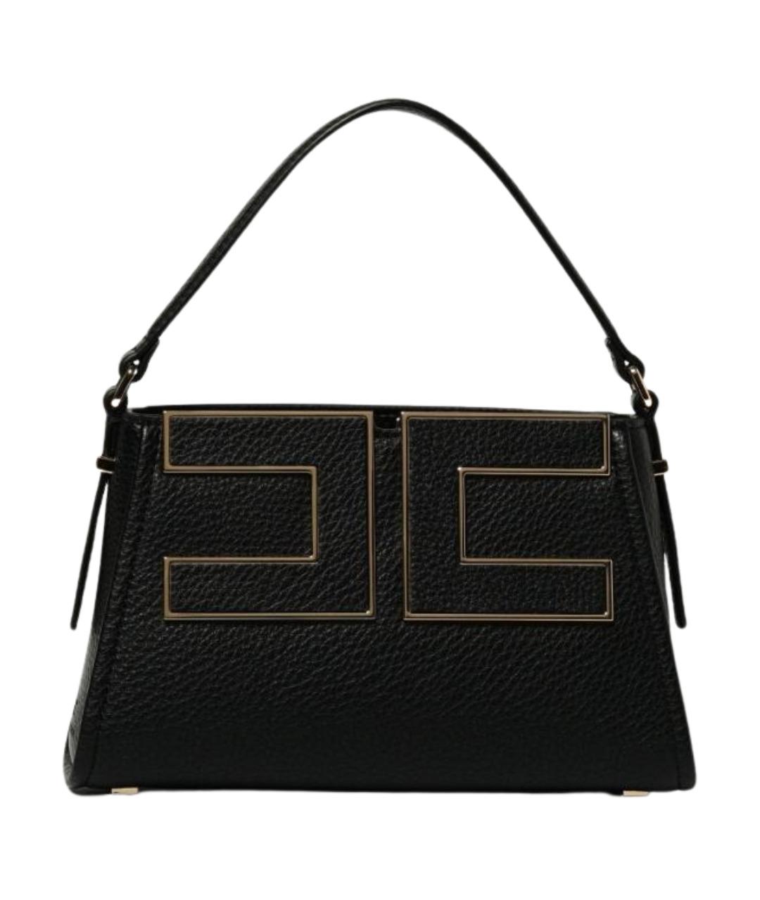 ELISABETTA FRANCHI Черная синтетическая сумка с короткими ручками, фото 1