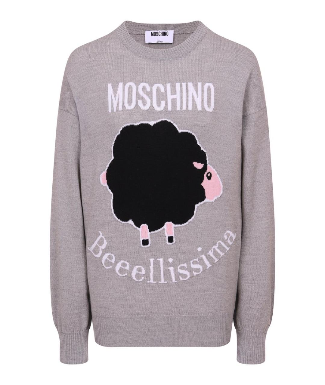 MOSCHINO Серый джемпер / свитер, фото 1