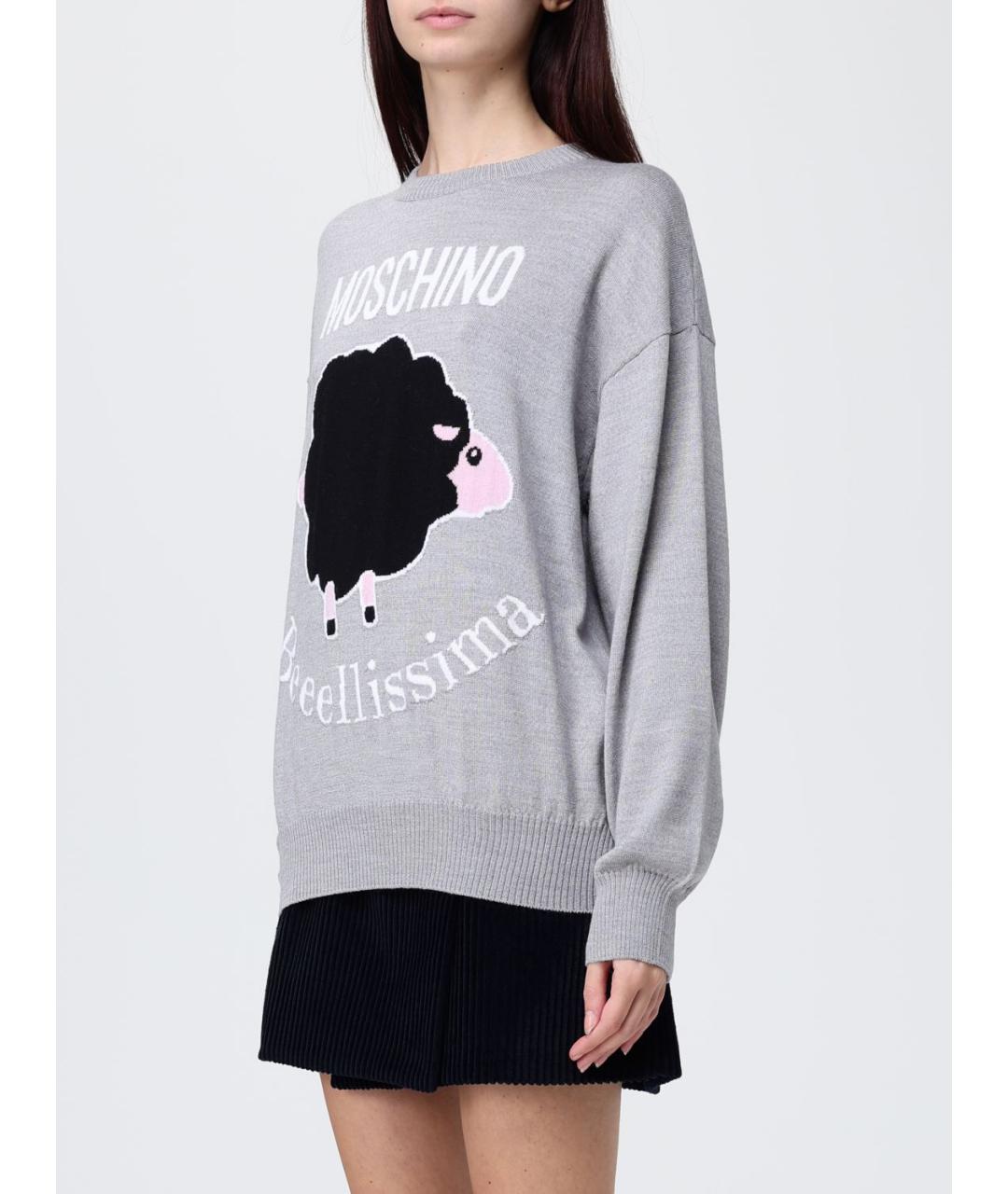 MOSCHINO Серый джемпер / свитер, фото 5