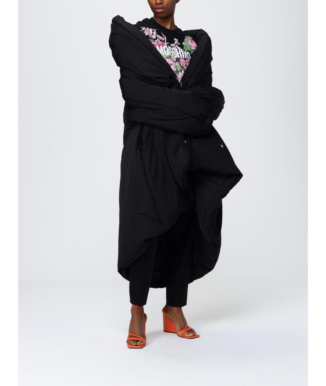 MOSCHINO Черная хлопковая футболка, фото 2