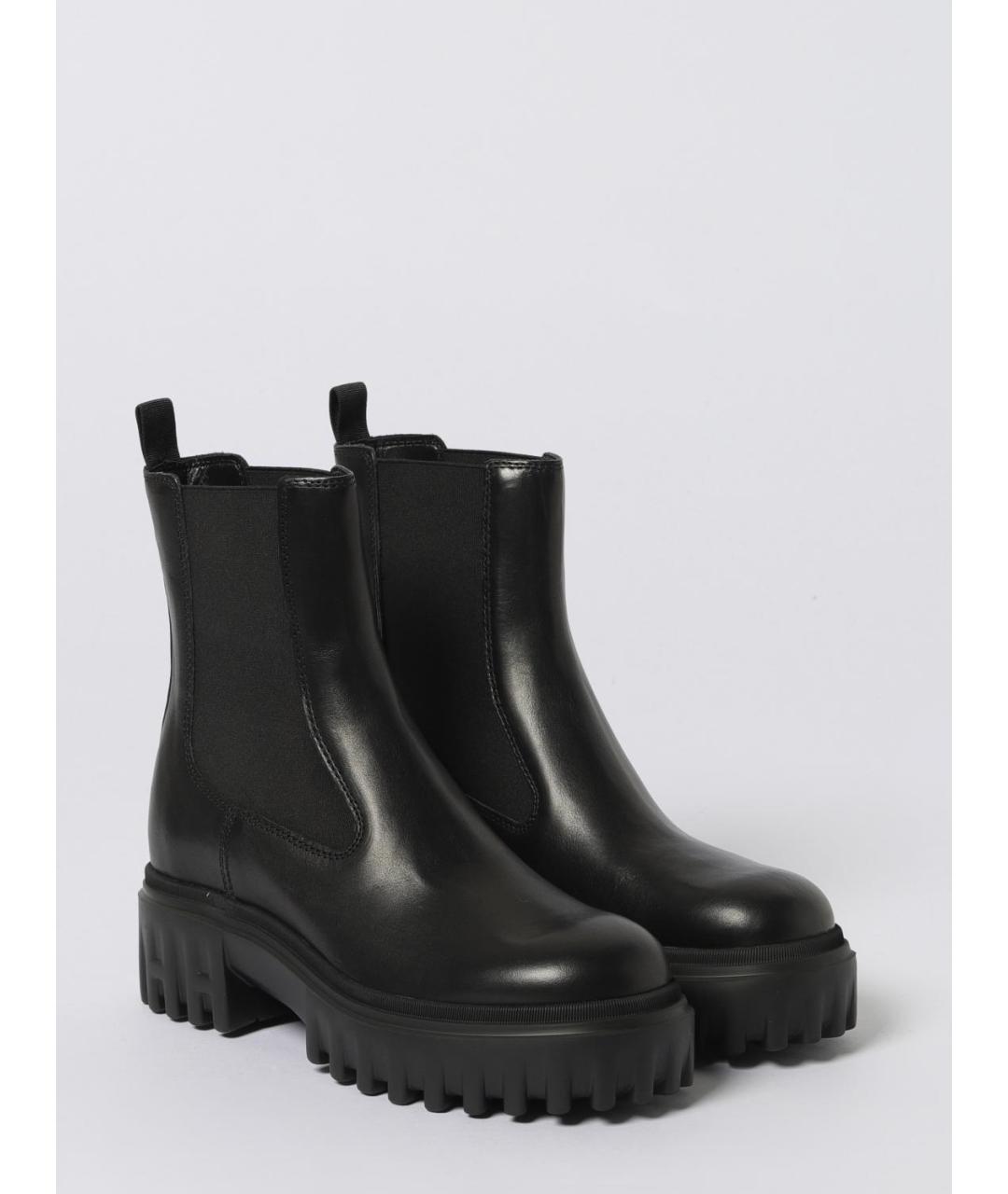 HOGAN Черные кожаные полусапоги, фото 2