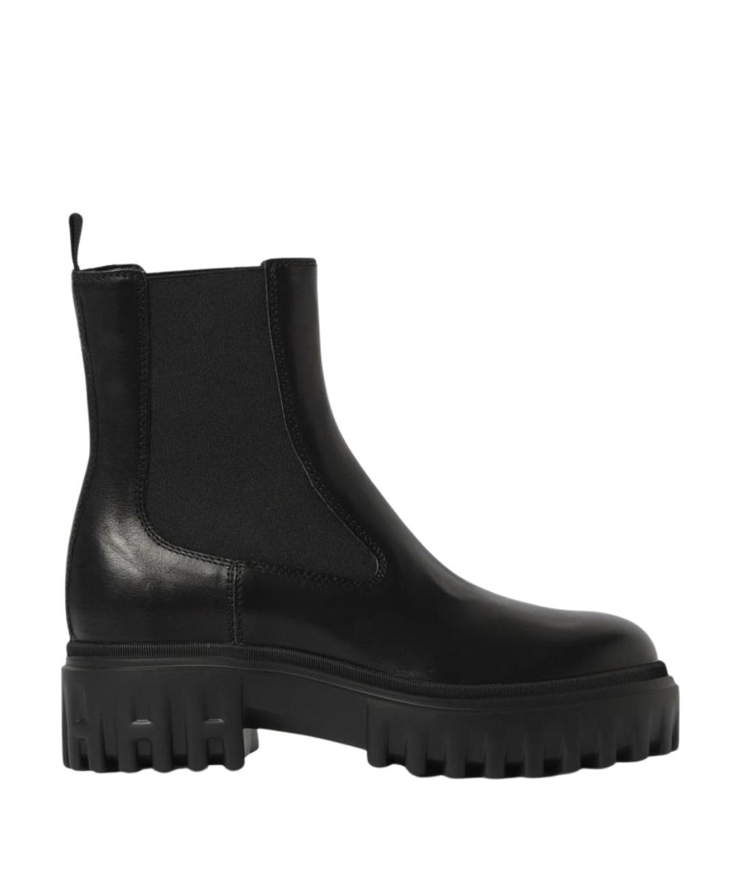 HOGAN Черные кожаные полусапоги, фото 1