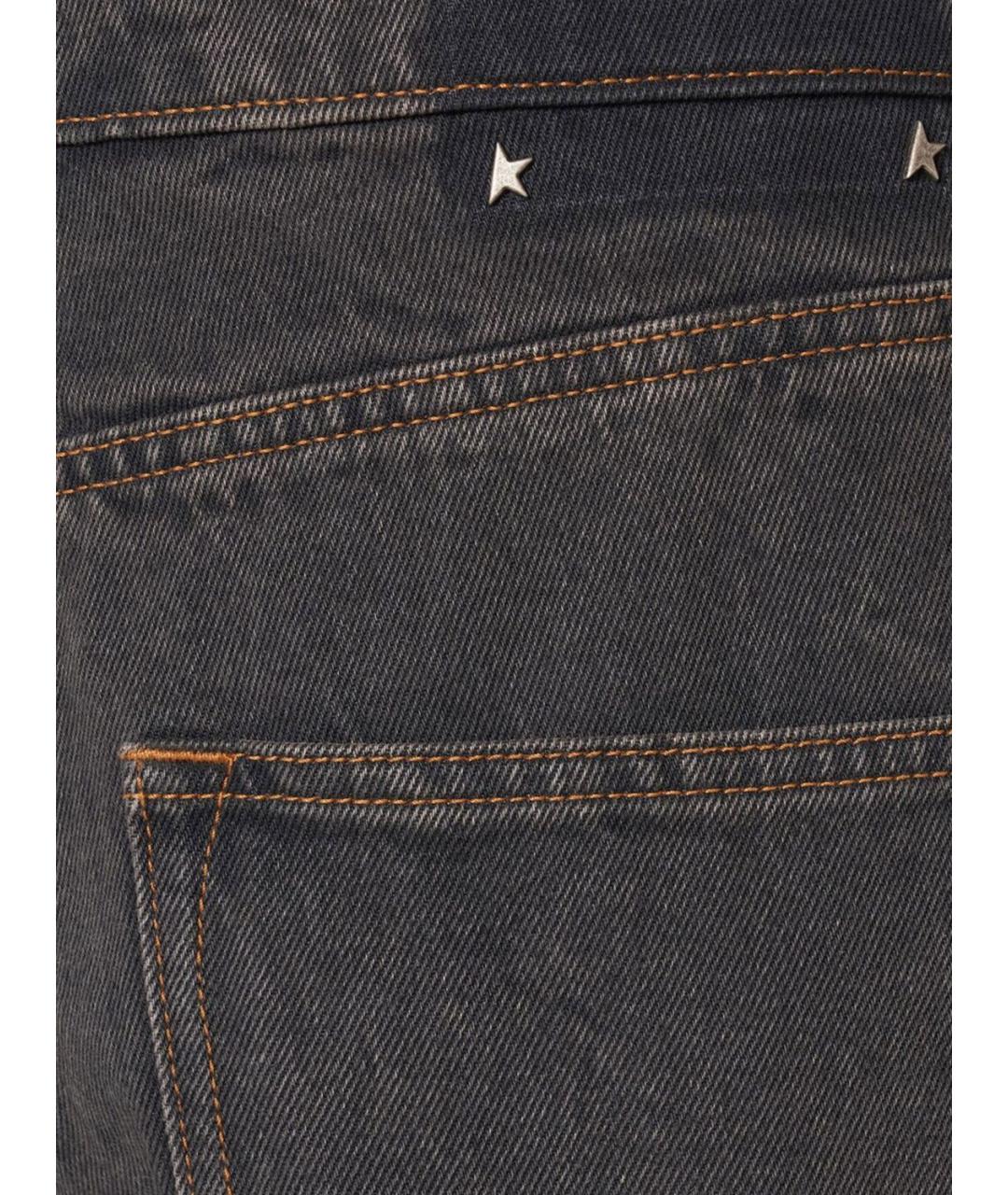 GOLDEN GOOSE DELUXE BRAND Черные хлопковые прямые джинсы, фото 4