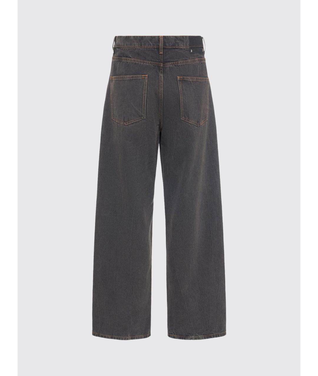 GOLDEN GOOSE DELUXE BRAND Черные хлопковые прямые джинсы, фото 2