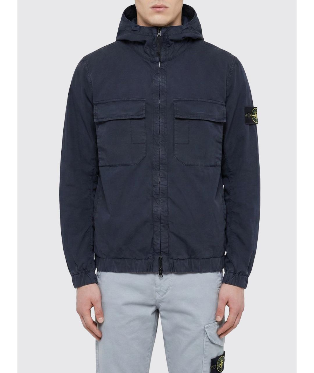 STONE ISLAND Синяя хлопковая куртка, фото 3