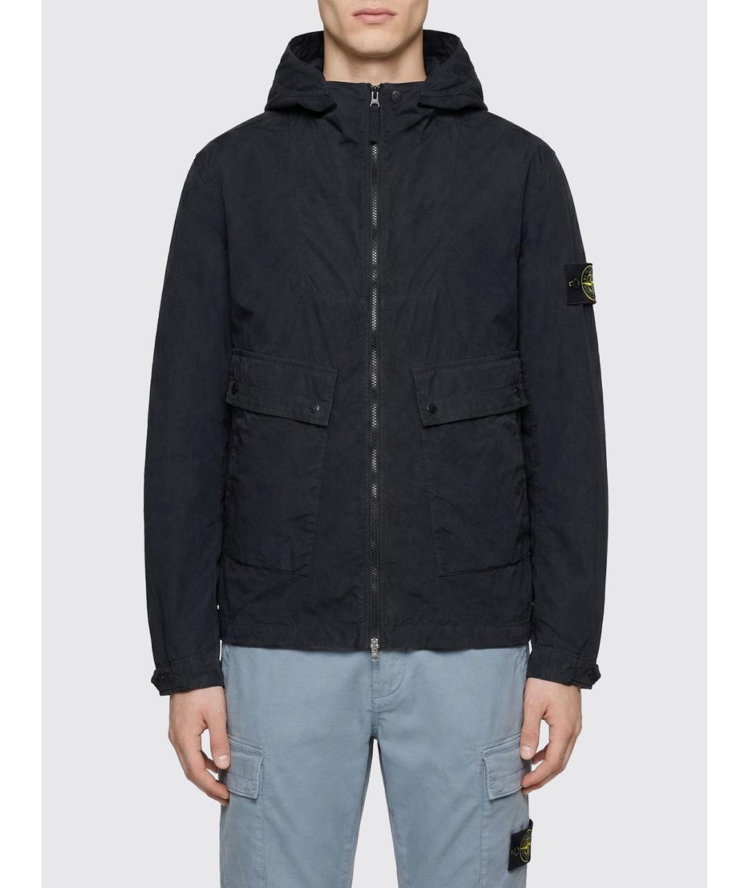 STONE ISLAND Черная полиэстеровая куртка, фото 3