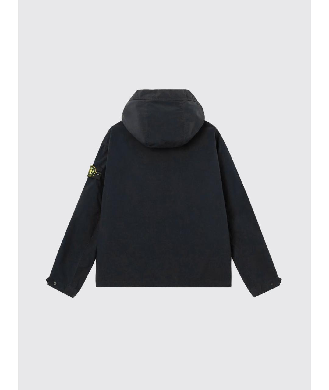 STONE ISLAND Черная полиэстеровая куртка, фото 2