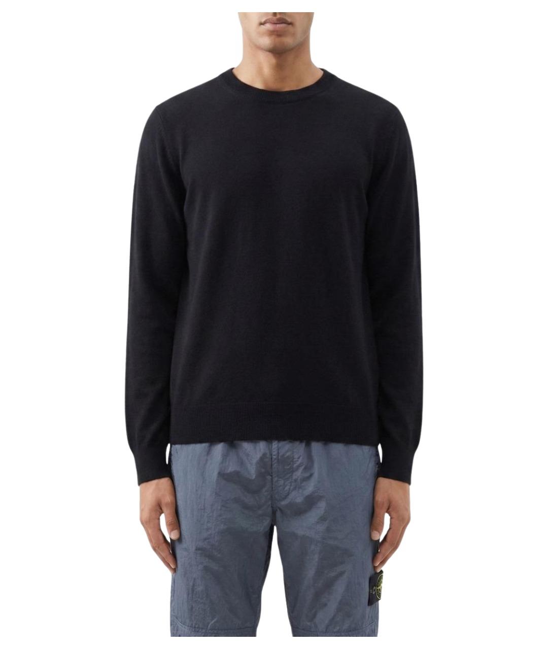 STONE ISLAND Черный хлопковый джемпер / свитер, фото 1
