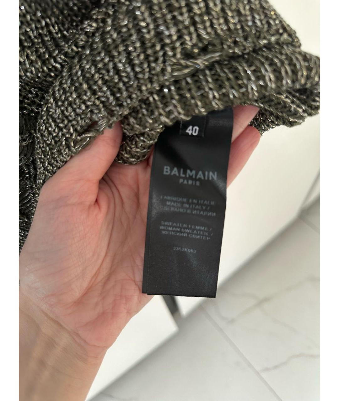 BALMAIN Серый вискозный джемпер / свитер, фото 5