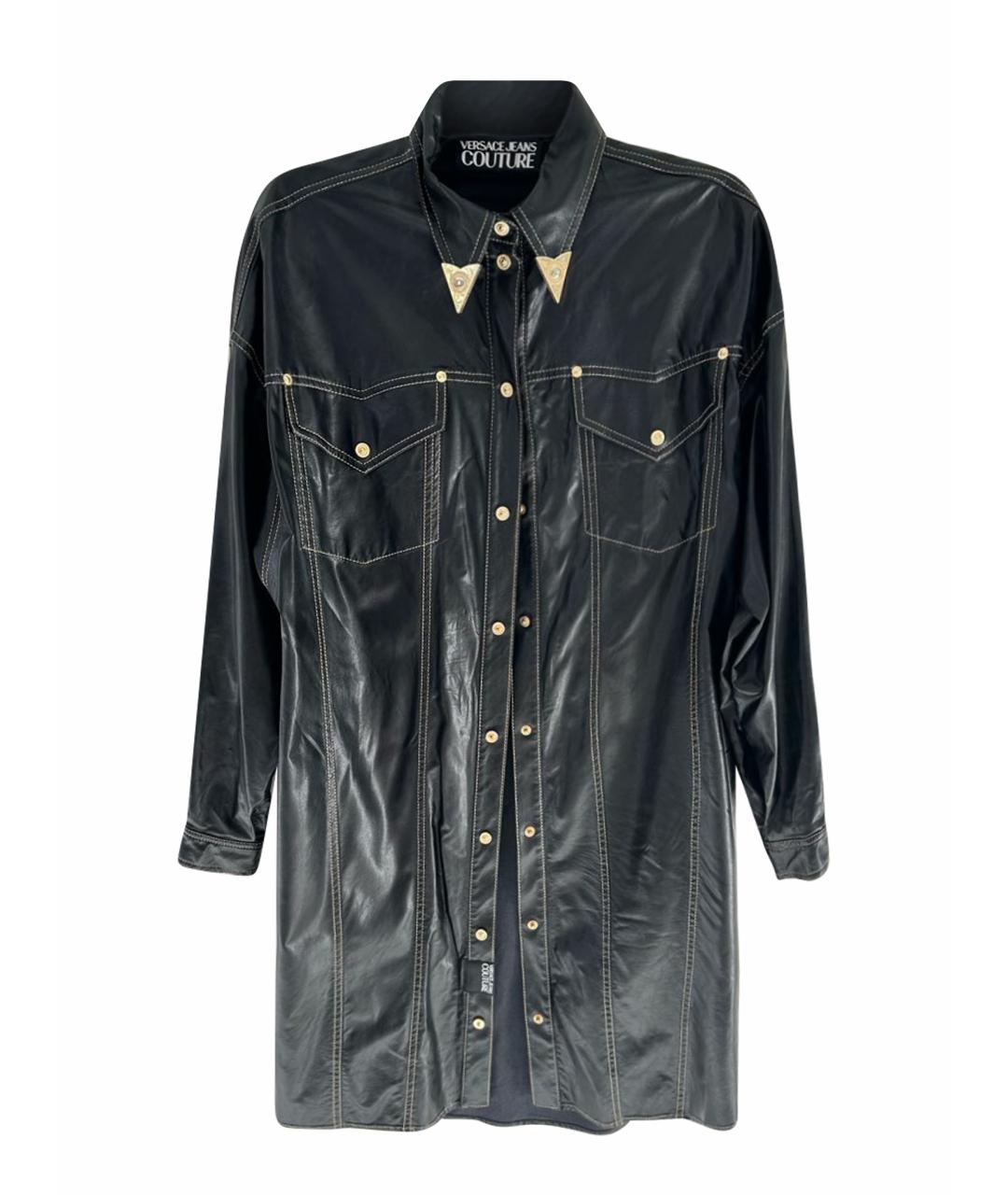 VERSACE JEANS COUTURE Черное вискозное повседневное платье, фото 1