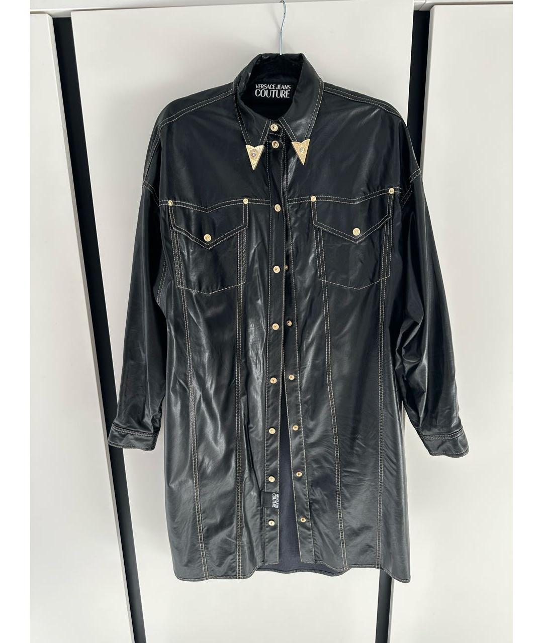 VERSACE JEANS COUTURE Черное вискозное повседневное платье, фото 7