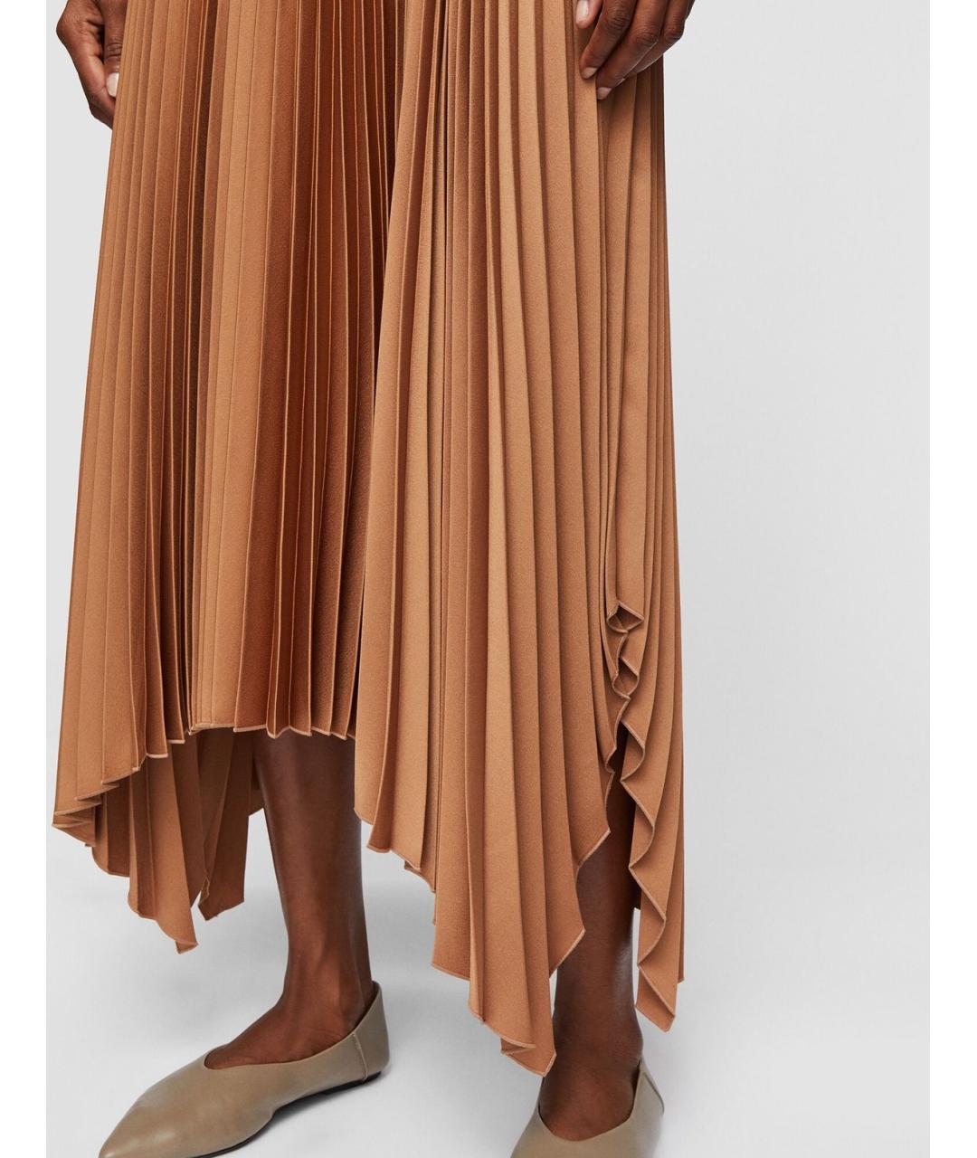 JOSEPH Коричневая полиэстеровая юбка миди, фото 5