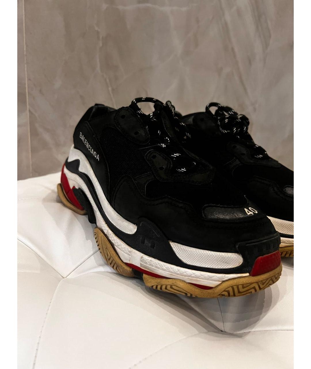 BALENCIAGA Черные текстильные кроссовки, фото 3