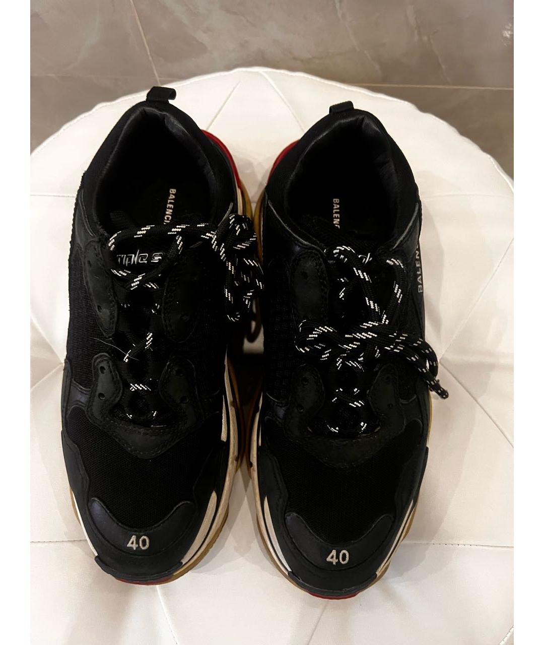 BALENCIAGA Черные текстильные кроссовки, фото 2