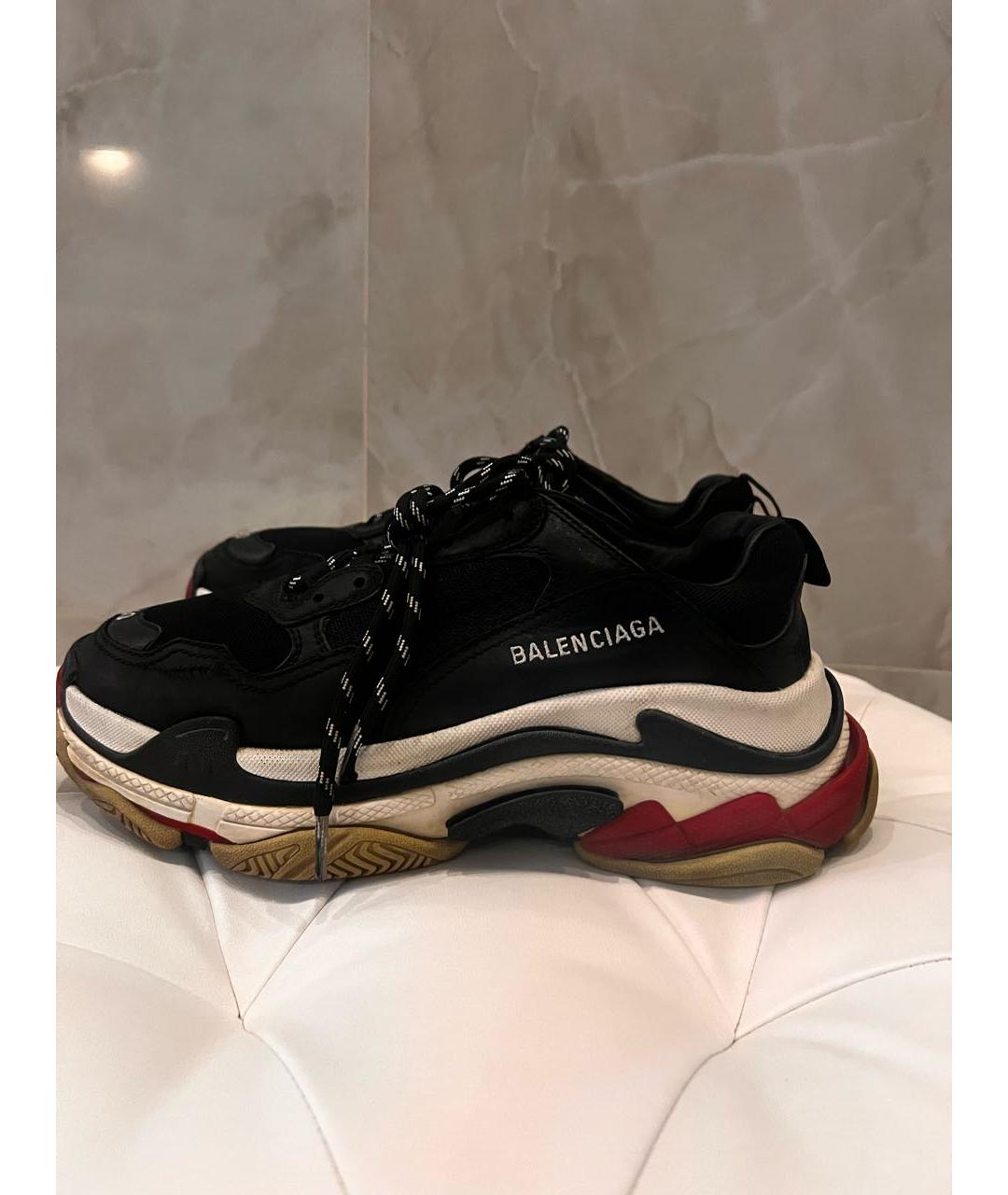 BALENCIAGA Черные текстильные кроссовки, фото 4