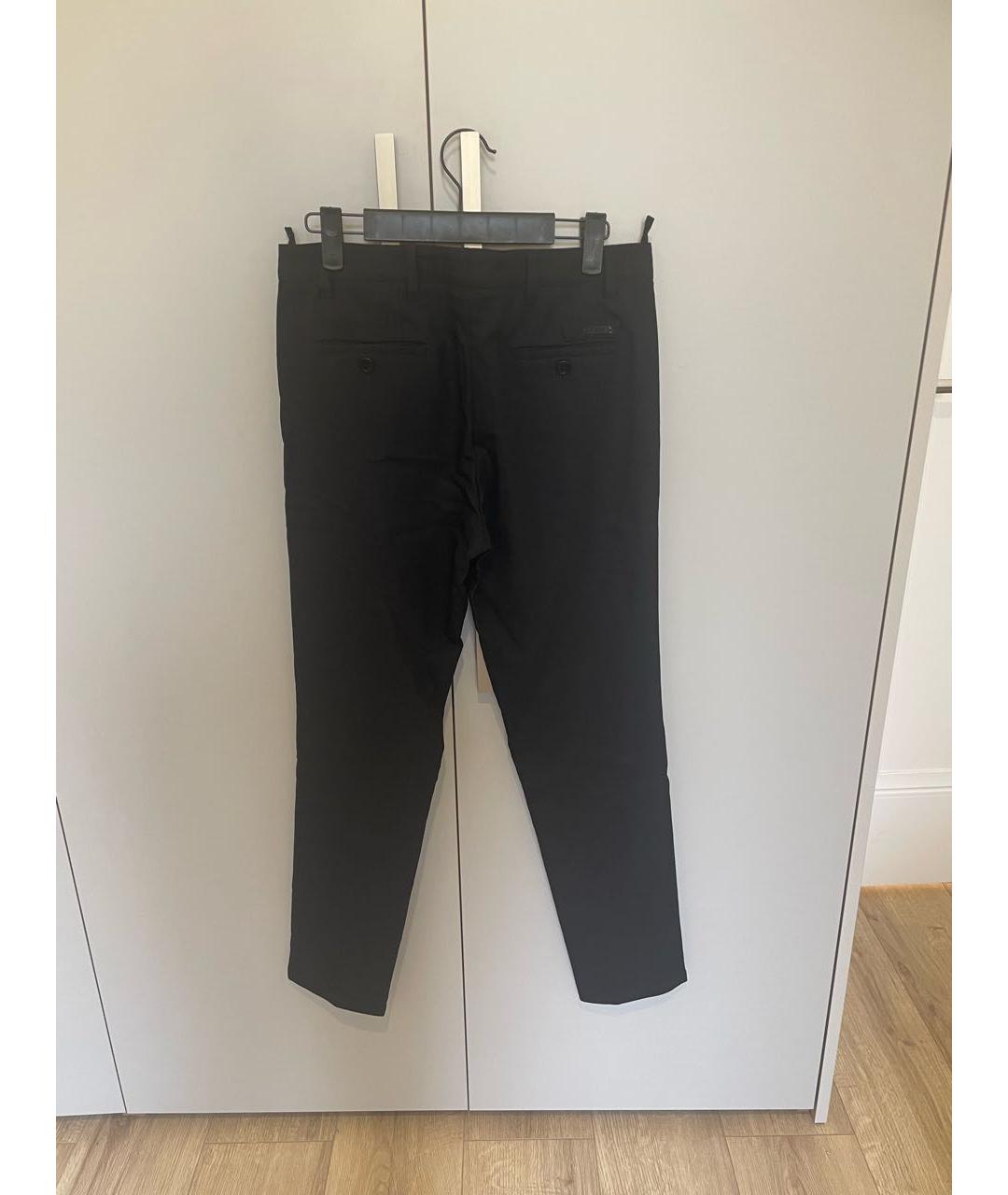 PRADA Черные хлопковые прямые брюки, фото 2