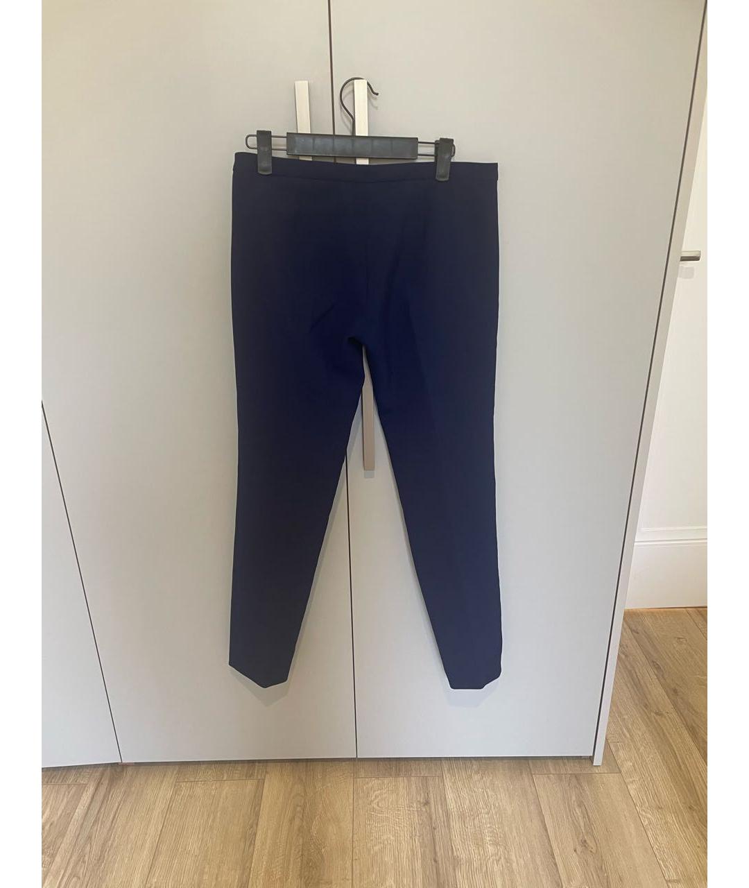 VERSACE COLLECTION Темно-синие полиэстеровые брюки узкие, фото 2