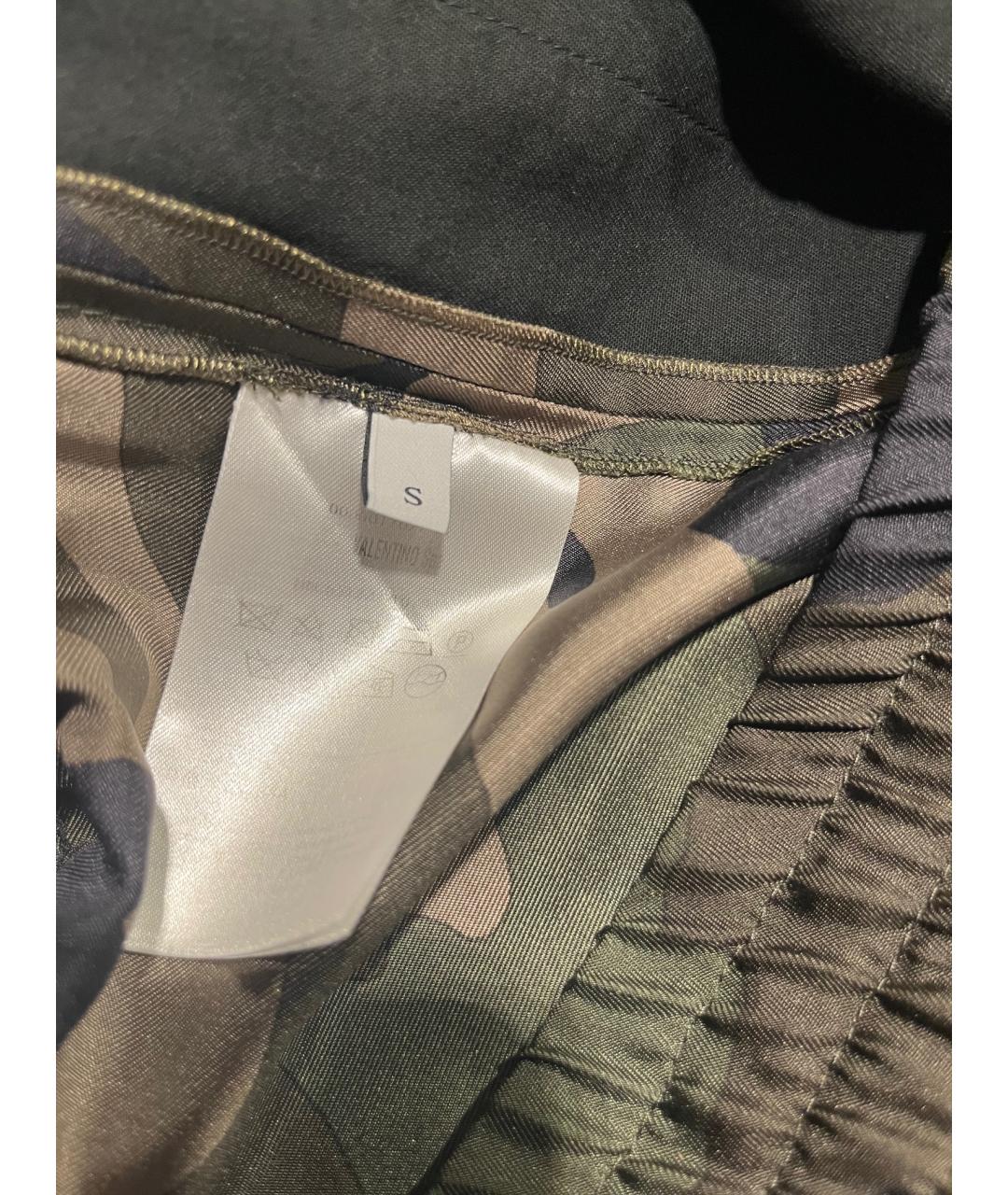 VALENTINO Хаки шелковые брюки узкие, фото 6