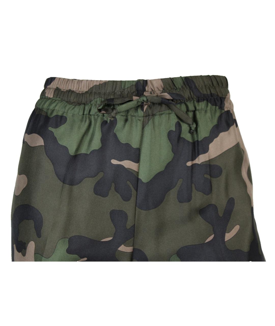 VALENTINO Хаки шелковые брюки узкие, фото 4