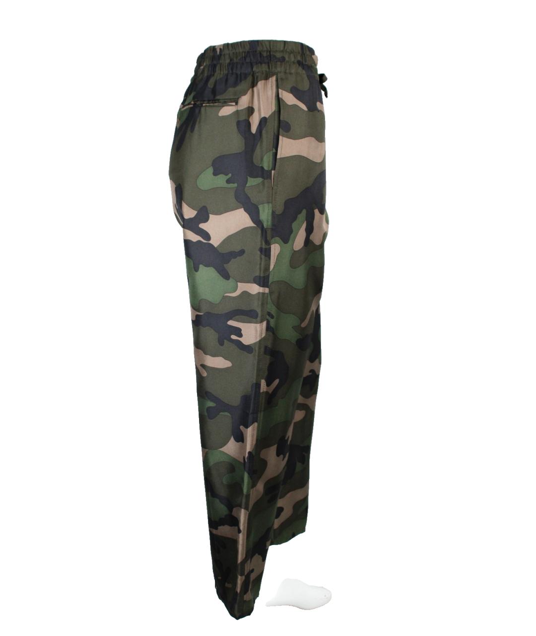 VALENTINO Хаки шелковые брюки узкие, фото 2