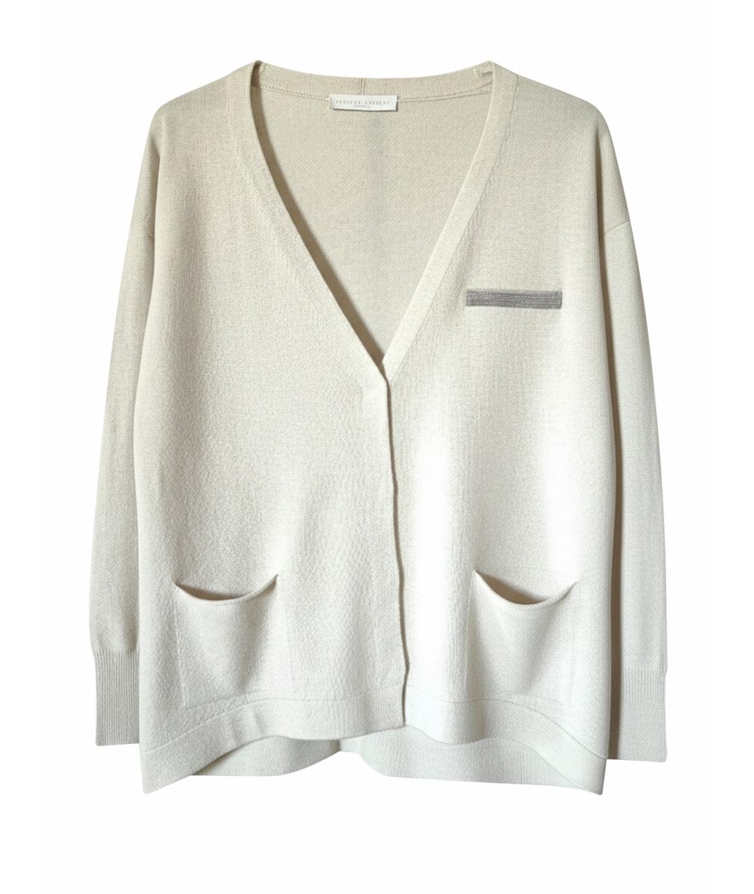 FABIANA FILIPPI Бежевый шерстяной кардиган, фото 1