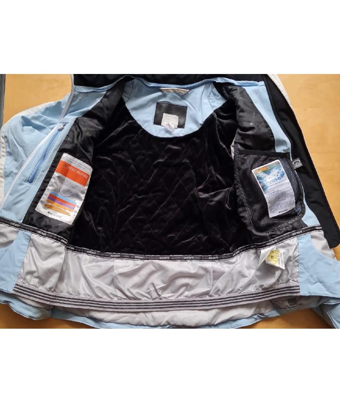 DESCENTE Голубая синтетическая спортивная куртка, фото 3