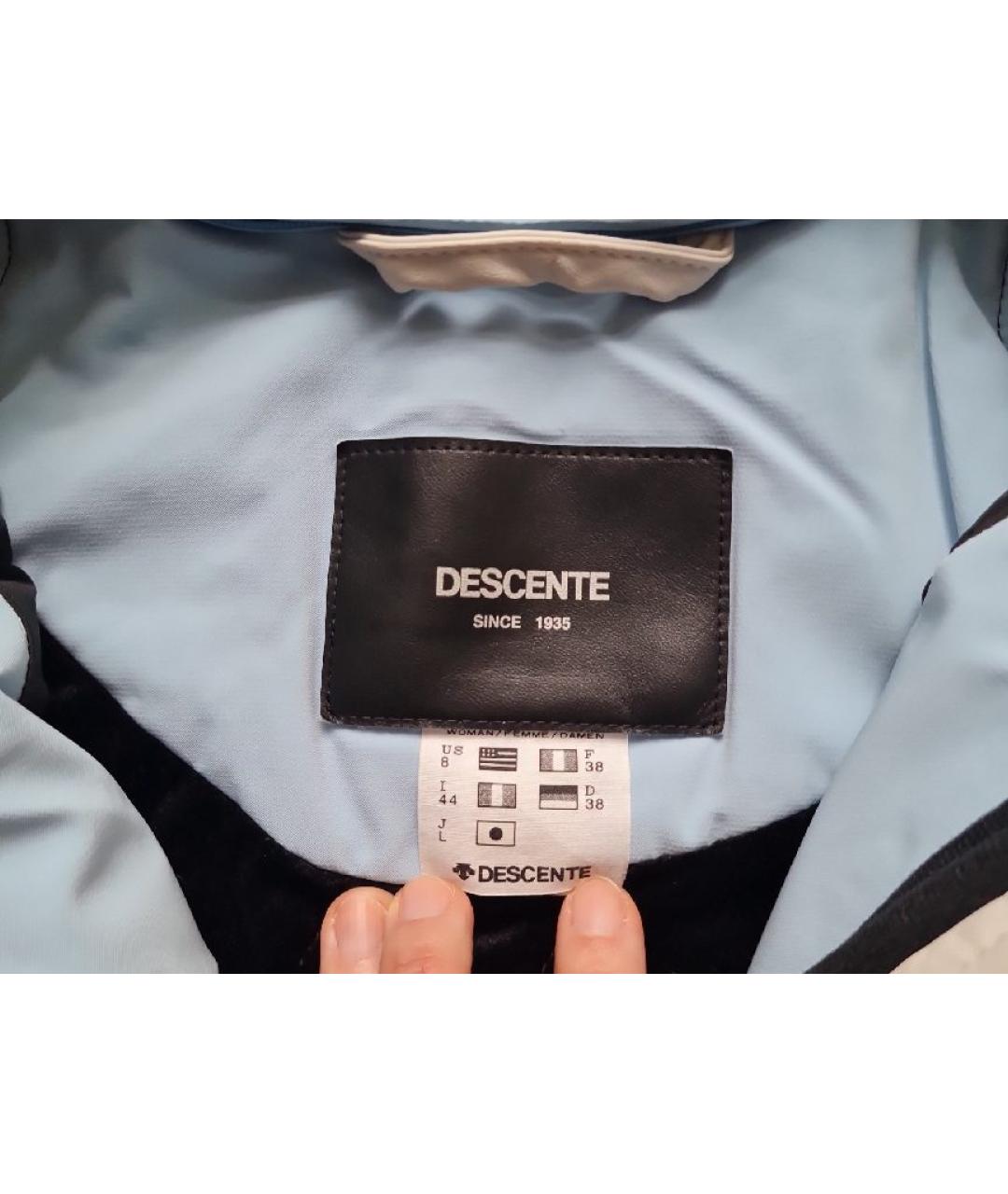 DESCENTE Голубая синтетическая спортивная куртка, фото 5