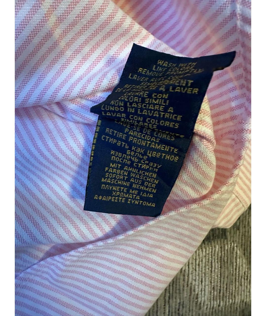 POLO RALPH LAUREN Розовая хлопковая рубашка, фото 4